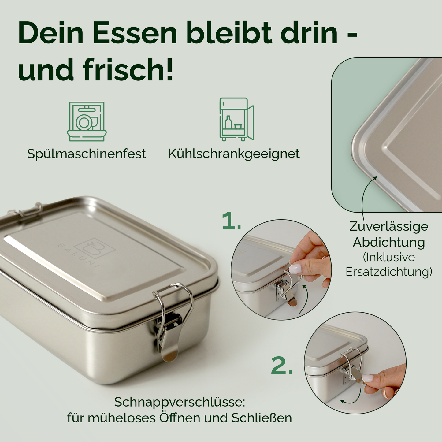 Edelstahl Brotdose – Nachhaltige Lunchbox, plastikfrei & wiederverwendbar